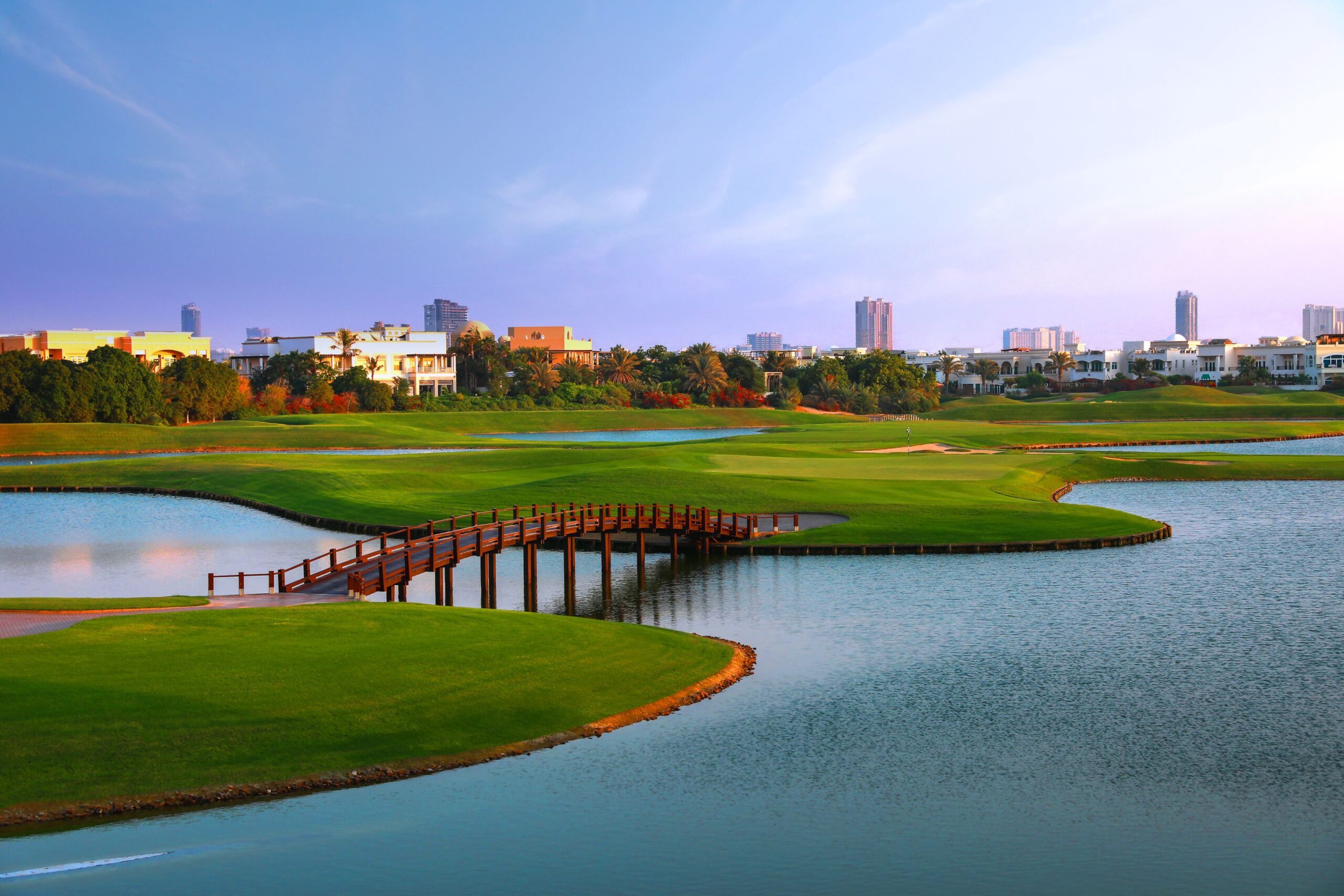 Scenic view of Emirates Hills golf course